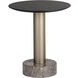 Monaco 19.75 X 17.75 inch Gold / Grey Marble / Charcoal Grey End Table